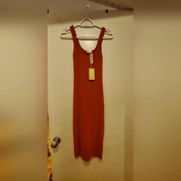 Aritzia/Wilfred Free Hush Knit Tank Dress XXS, Copper Red - Picture 2 of 3